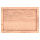 bordplade til badeværelse 60x40x(2-6) cm massivt træ lysebrun