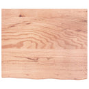 bordplade til badeværelse 60x50x2 cm massivt træ lysebrun