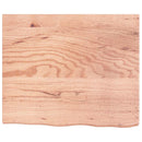 bordplade til badeværelse 60x50x(2-4) cm massivt træ lysebrun