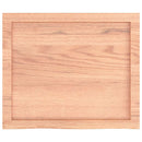 bordplade til badeværelse 60x50x(2-4) cm massivt træ lysebrun