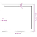 bordplade til badeværelse 60x50x(2-4) cm massivt træ lysebrun