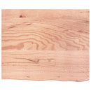 bordplade til badeværelse 60x50x(2-6) cm massivt træ lysebrun