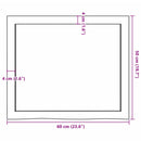 bordplade til badeværelse 60x50x(2-6) cm massivt træ lysebrun