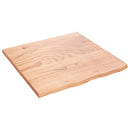bordplade til badeværelse 60x60x2 cm massivt træ lysebrun