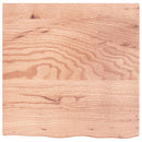 bordplade til badeværelse 60x60x2 cm massivt træ lysebrun