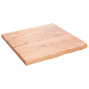 bordplade til badeværelse 60x60x(2-4) cm massivt træ lysebrun