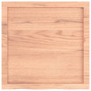 bordplade til badeværelse 60x60x(2-4) cm massivt træ lysebrun
