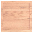 bordplade til badeværelse 60x60x(2-6) cm massivt træ lysebrun