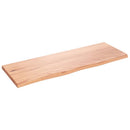 bordplade til badeværelse 80x30x2 cm massivt træ lysebrun