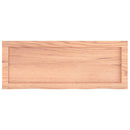 bordplade til badeværelse 80x30x(2-4) cm massivt træ lysebrun