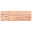 bordplade til badeværelse 80x30x(2-6) cm massivt træ lysebrun
