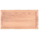 bordplade til badeværelse 80x40x(2-4) cm massivt træ lysebrun