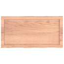 bordplade til badeværelse 80x40x(2-6) cm massivt træ lysebrun