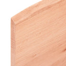 bordplade til badeværelse 80x50x2 cm massivt træ lysebrun