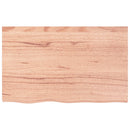 bordplade til badeværelse 80x50x(2-4) cm massivt træ lysebrun