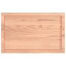 bordplade til badeværelse 80x50x(2-6) cm massivt træ lysebrun