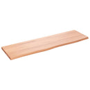 bordplade til badeværelse 100x30x2 cm massivt træ lysebrun