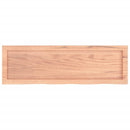 bordplade til badeværelse 100x30x(2-4) cm massivt træ lysebrun