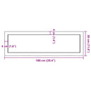 bordplade til badeværelse 100x30x(2-4) cm massivt træ lysebrun
