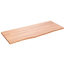 bordplade til badeværelse 100x40x2 cm massivt træ lysebrun