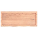 bordplade til badeværelse 100x40x(2-4) cm massivt træ lysebrun