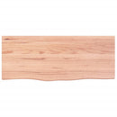 bordplade til badeværelse 100x40x(2-6) cm massivt træ lysebrun