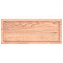 bordplade til badeværelse 100x40x(2-6) cm massivt træ lysebrun