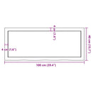 bordplade til badeværelse 100x40x(2-6) cm massivt træ lysebrun