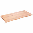 bordplade til badeværelse 100x50x2 cm massivt træ lysebrun