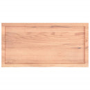 bordplade til badeværelse 100x50x(2-4) cm massivt træ lysebrun