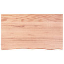 bordplade til badeværelse 100x60x(2-4) cm massivt træ lysebrun