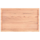 bordplade til badeværelse 100x60x(2-4) cm massivt træ lysebrun