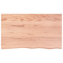 bordplade til badeværelse 100x60x(2-6) cm massivt træ lysebrun