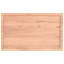 bordplade til badeværelse 100x60x(2-6) cm massivt træ lysebrun