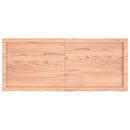 bordplade til badeværelse 120x50x(2-6) cm massivt træ lysebrun