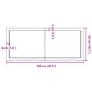 bordplade til badeværelse 120x50x(2-6) cm massivt træ lysebrun
