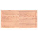 bordplade til badeværelse 120x60x(2-4) cm massivt træ lysebrun
