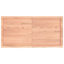 bordplade til badeværelse 120x60x(2-6) cm massivt træ lysebrun