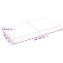 bordplade til badeværelse 120x60x(2-6) cm massivt træ lysebrun