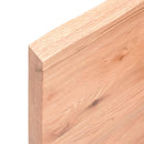 bordplade til badeværelse 140x40x(2-4) cm massivt træ lysebrun