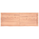 bordplade til badeværelse 140x50x(2-6) cm massivt træ lysebrun