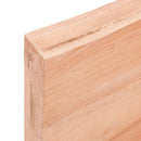 bordplade til badeværelse 140x60x(2-6) cm massivt træ lysebrun