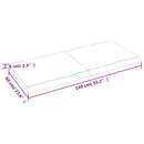 bordplade til badeværelse 140x60x(2-6) cm massivt træ lysebrun