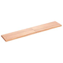 bordplade til badeværelse 160x30x(2-4) cm massivt træ lysebrun