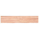bordplade til badeværelse 160x30x(2-4) cm massivt træ lysebrun