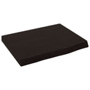 bordplade til badeværelse 40x30x(2-4) cm massivt træ mørkebrun