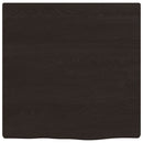 bordplade til badeværelse 40x40x2 cm massivt træ mørkebrun