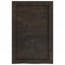 bordplade til badeværelse 40x60x(2-6) cm massivt træ mørkebrun