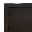 bordplade til badeværelse 40x60x(2-6) cm massivt træ mørkebrun