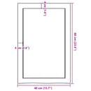 bordplade til badeværelse 40x60x(2-6) cm massivt træ mørkebrun